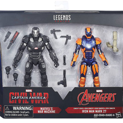 Marvel Legends War Machine and Iron Man Mark 27